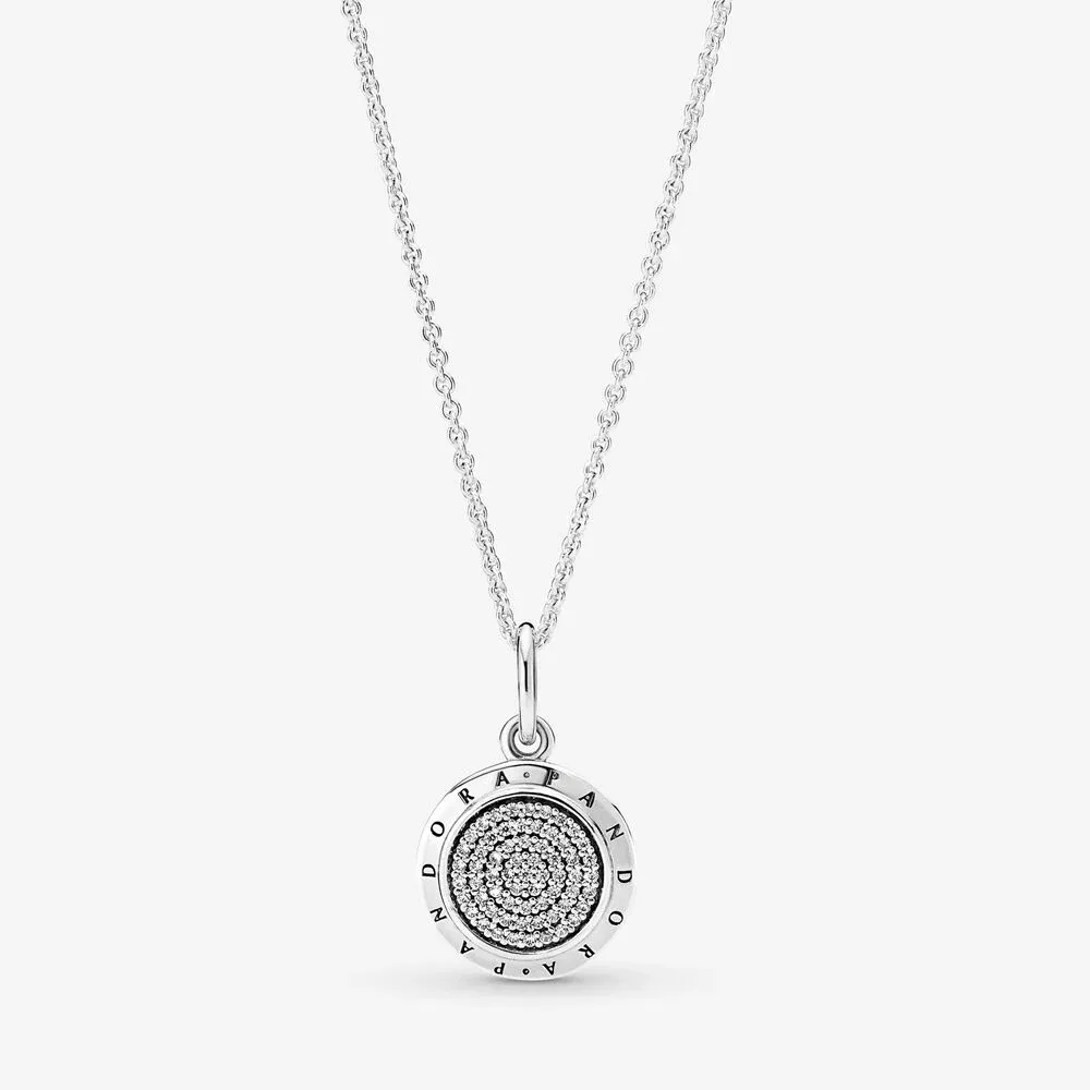 Pandora Logo Pavé Pendant Necklace
