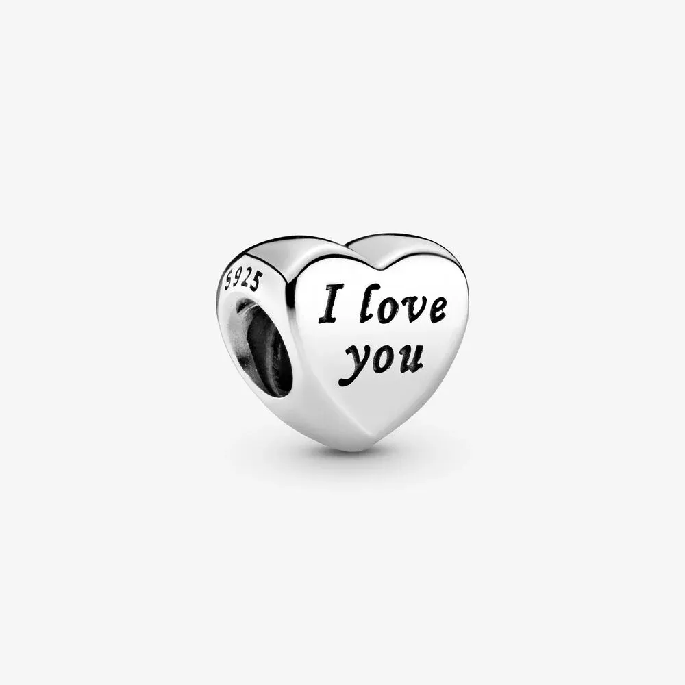 Polished I Love You Heart Charm